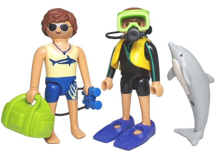 Artículo de Playmobil, Socorrista, buzo y delfín