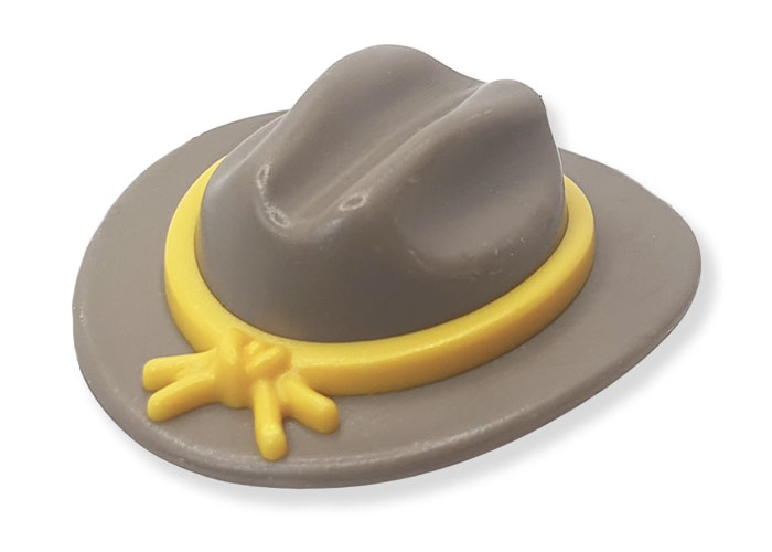 Artículo de Playmobil, Sombrero GRIS Oeste Lazo Amarillo