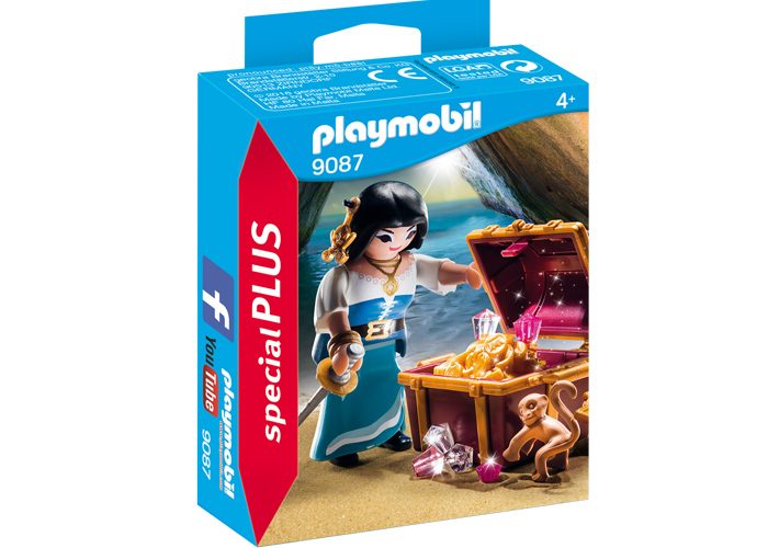 Artículo de Playmobil, Special Plus Chica Pirata con cofre del tesoro