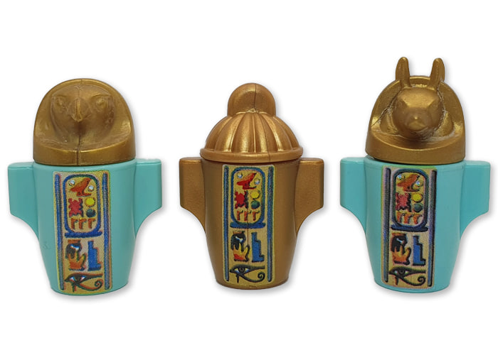 Artículo de Playmobil, Tarros Vasos Canopos (x3)