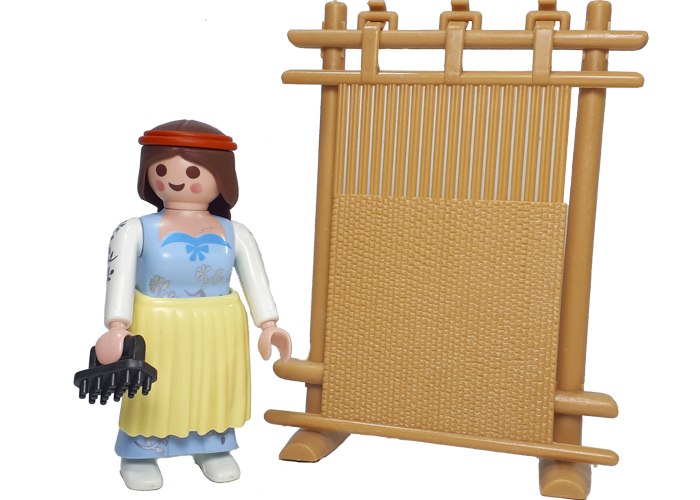 Artículo de Playmobil, Tejedora con telar