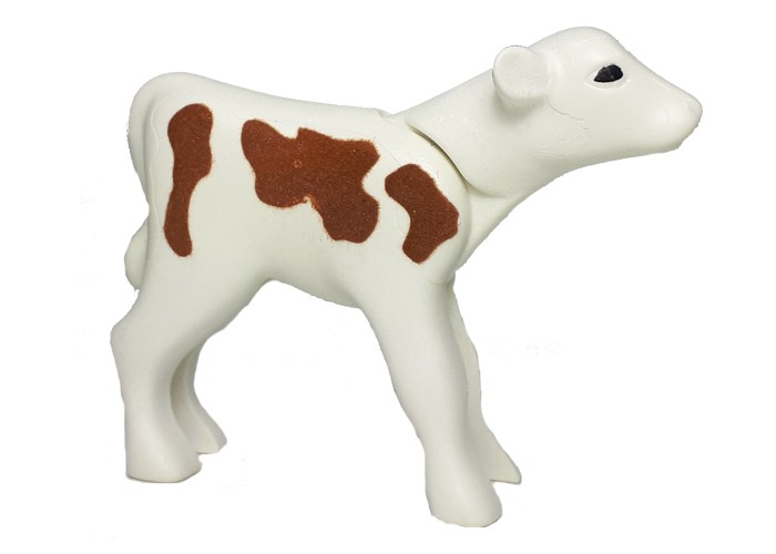 Artículo de Playmobil, ternero con manchas marrones