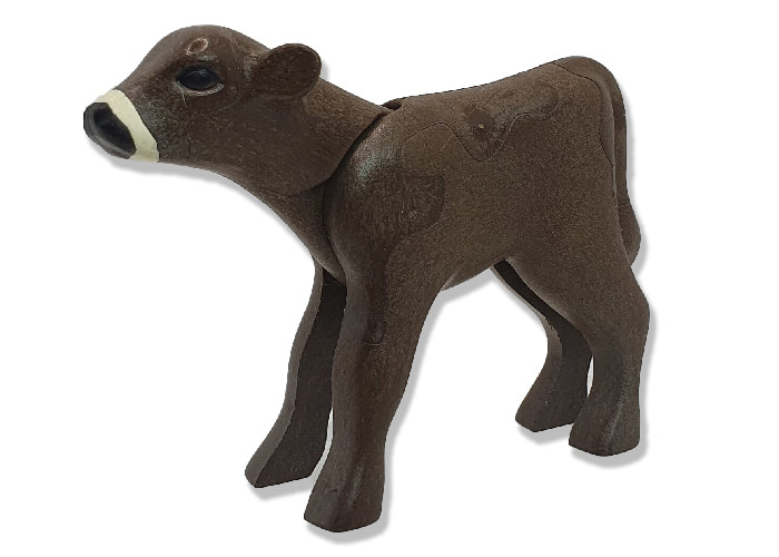 Artículo de Playmobil, Ternero Marrón oscuro