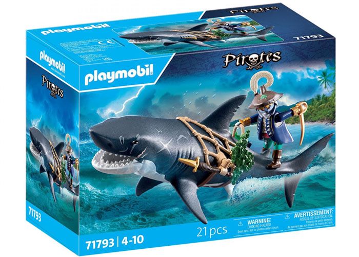 Artículo de Playmobil, Tiburón gigante con pirata