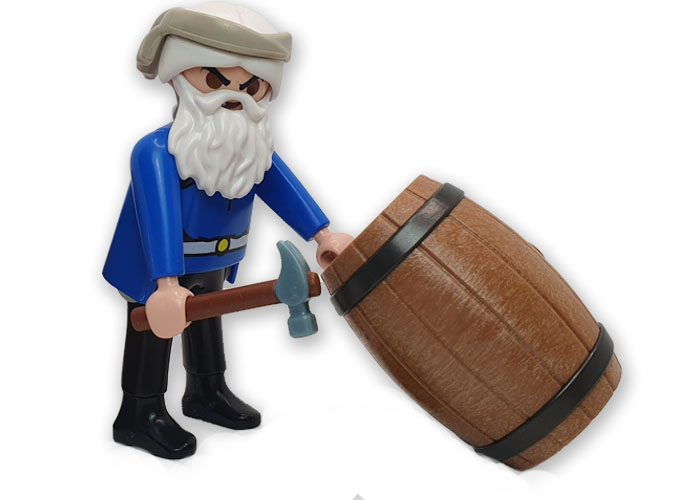Artículo de Playmobil, Tonelero anciano con barril