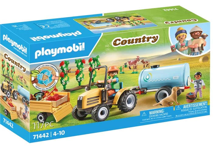 Artículo de Playmobil, Tractor con tráiler y cisterna