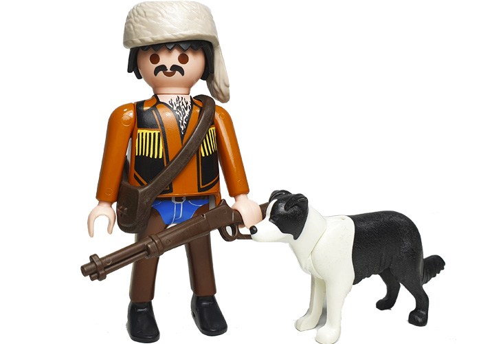 Artículo de Playmobil, Trampero con perro