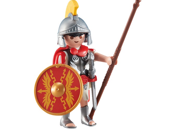 Artículo de Playmobil, tribuno romano con lanza