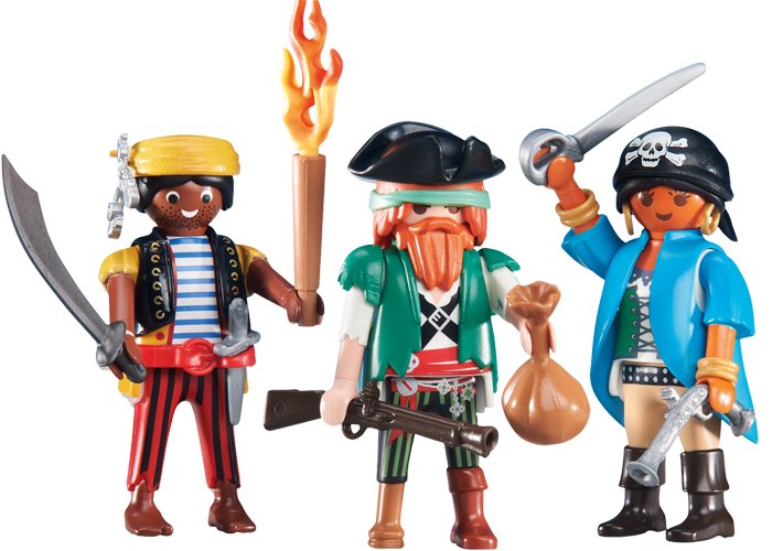 Artículo de Playmobil, Trio piratas con antorcha