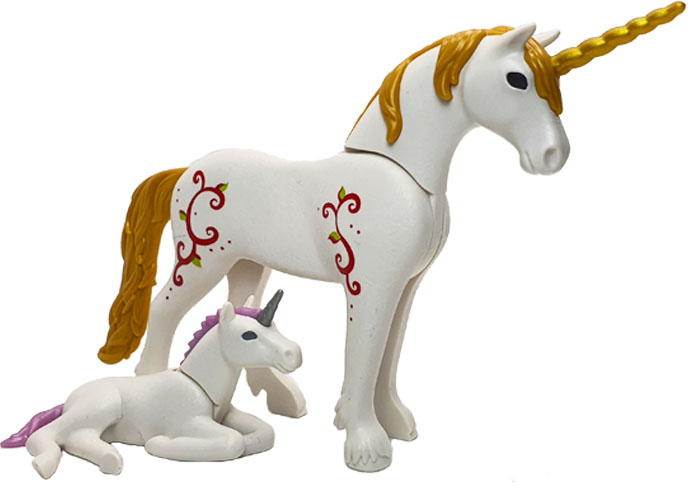 Artículo de Playmobil, Unicornio adulto y cría