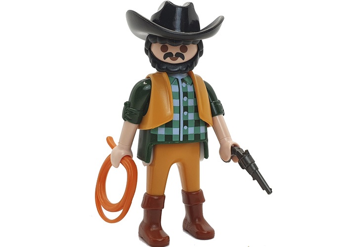 Artículo de Playmobil, vaquero con latigo y bigote
