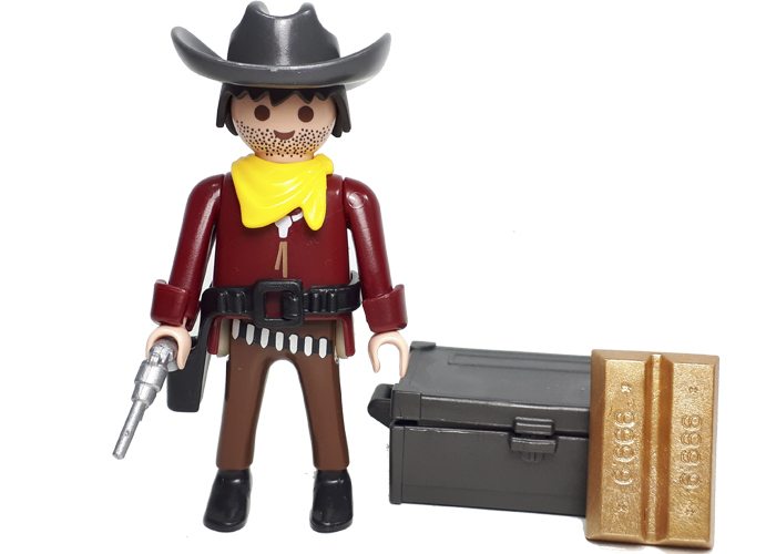 Artículo de Playmobil, Vaquero con maletín del oro