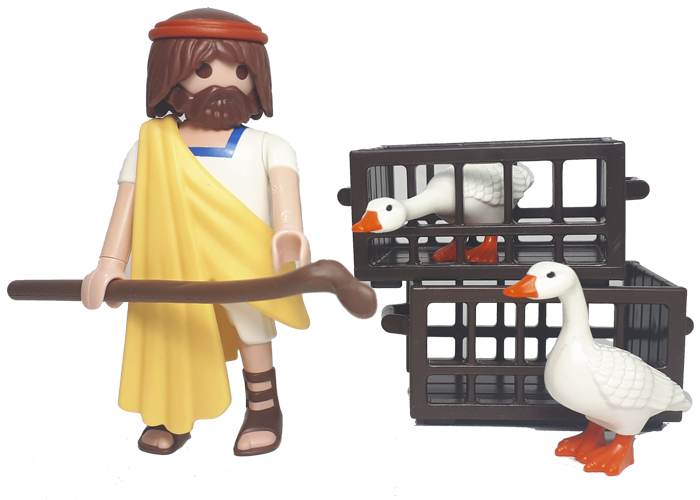 Artículo de Playmobil, vendedor de ocas Belen
