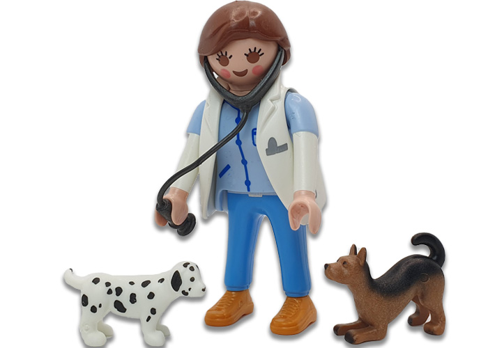 Artículo de Playmobil, Veterinario con cachorros
