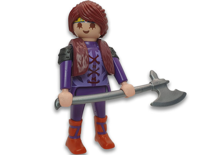 Artículo de Playmobil, vikinga con hacha