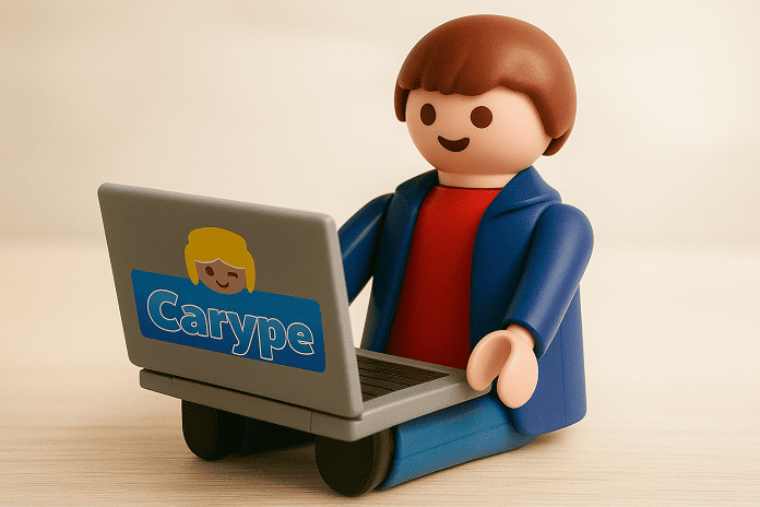 Playmobil con un portatil solicitando el cambio de contraseña