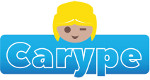 Logo de Carype con la cara de un playmobil