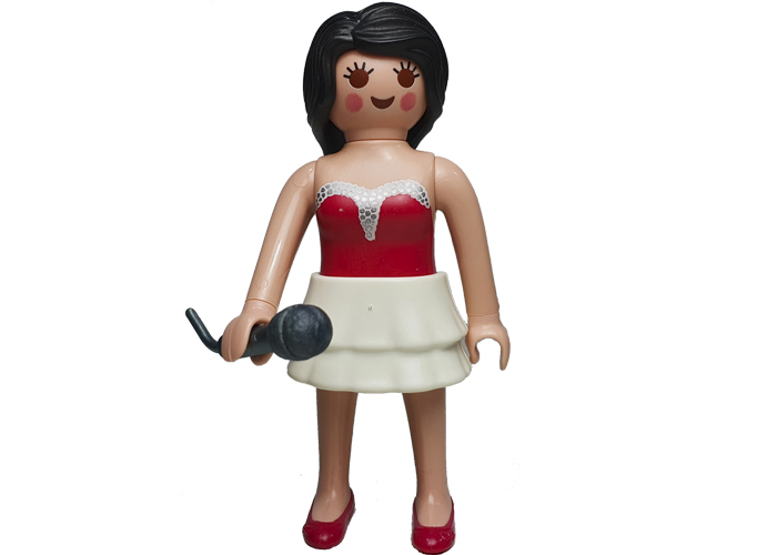 Playmobil Chica Cantante con micro playmobil