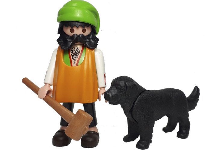 Playmobil Tonelero con perro playmobil